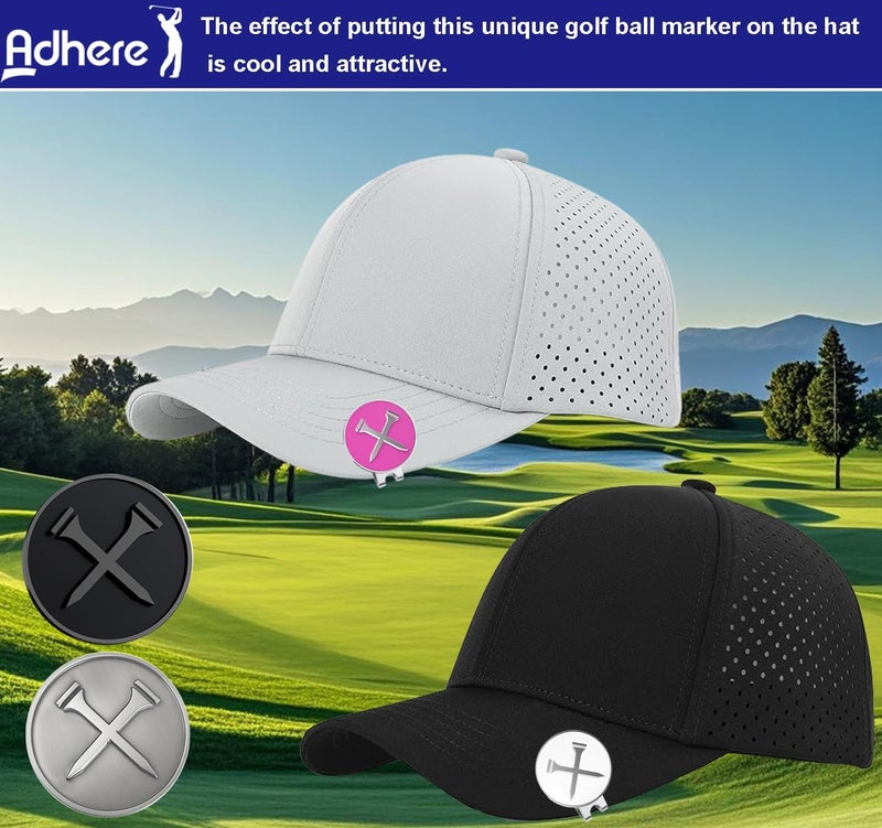 Adhere Golf Ball Markers Personlized Logo Enamel with A Strong Magnetic Hat Clips A Premium Golf Gifts for Golfer - Image 3